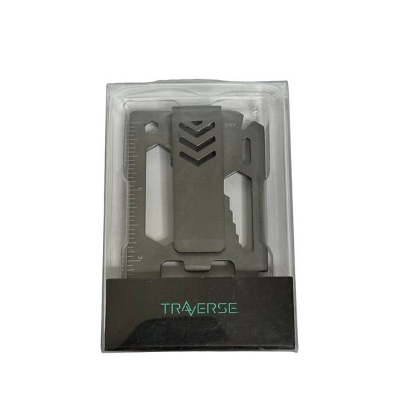 Traverse Bridger Money Clip Multitool Mini Wrench Ruler Screwdriver Pry - Picture 2 of 2